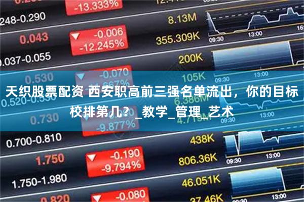 天织股票配资 西安职高前三强名单流出,你的目标校排第几?_教学_管理_艺术