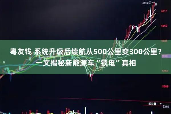 粤友钱 系统升级后续航从500公里变300公里？一文揭秘新能源车“锁电”真相