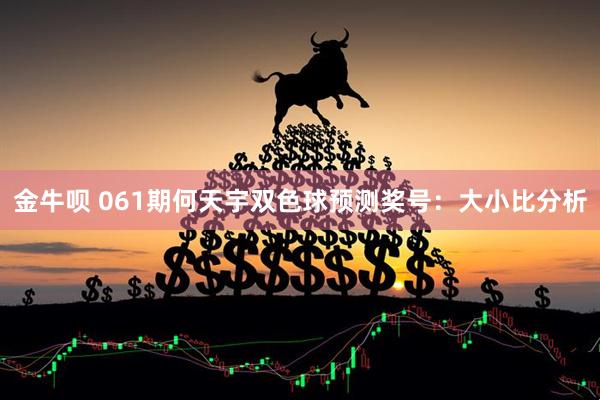 金牛呗 061期何天宇双色球预测奖号：大小比分析